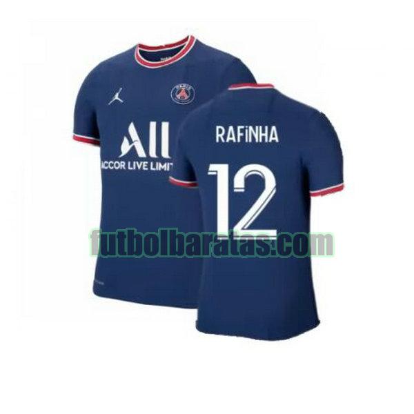 camiseta rafinha 12 paris saint germain 2021 2022 azul primera