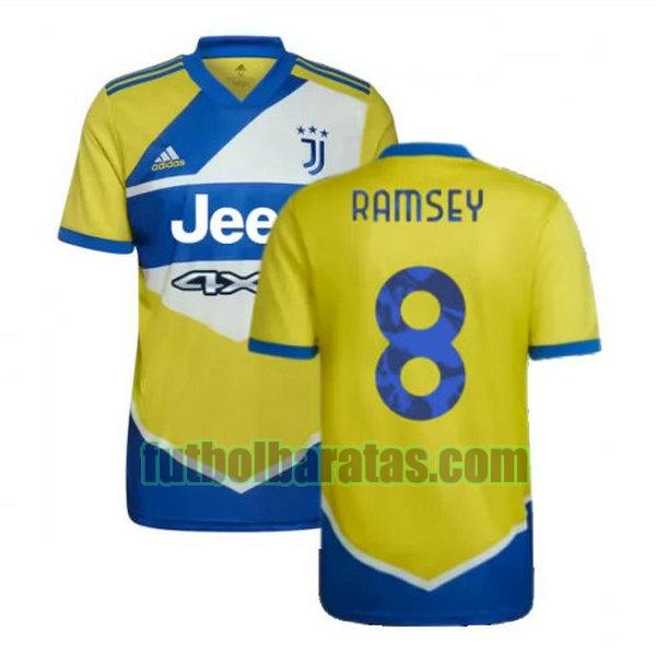 camiseta ramsey 8 juventus 2021 2022 amarillo azul tercera