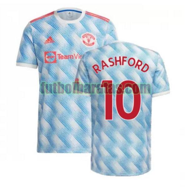 camiseta rashford 10 manchester united 2021 2022 azul segunda