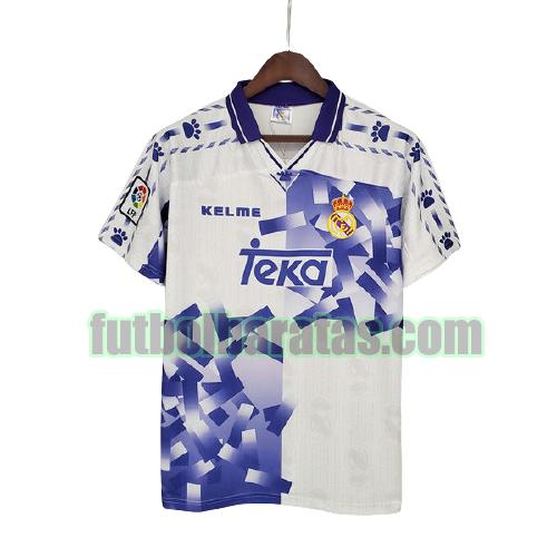 camiseta real madrid 1996 97 blanco tercera
