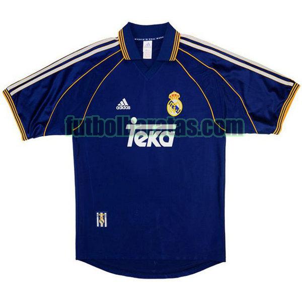 camiseta real madrid 1998-1999 azul segunda