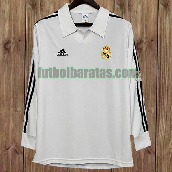 camiseta real madrid 2001-2002 blanco primera ml