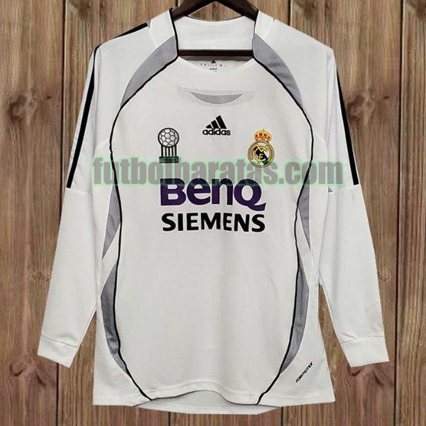 camiseta real madrid 2006-2007 blanco primera ml