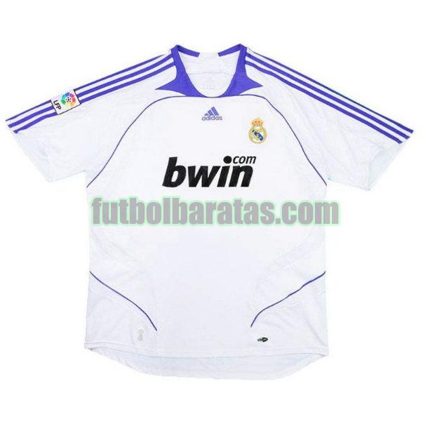 camiseta real madrid 2007-2008 blanco primera