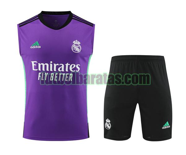 camiseta real madrid 2023 2024 purple vest conjunto