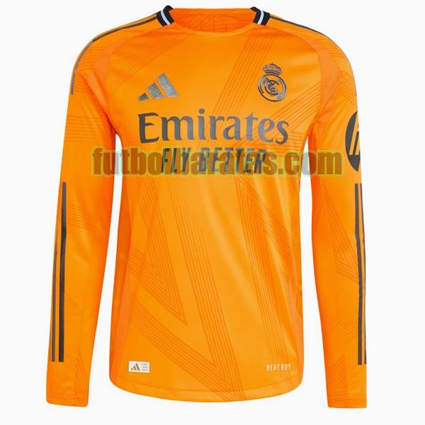 camiseta real madrid 2024 2025 naranja segunda ml