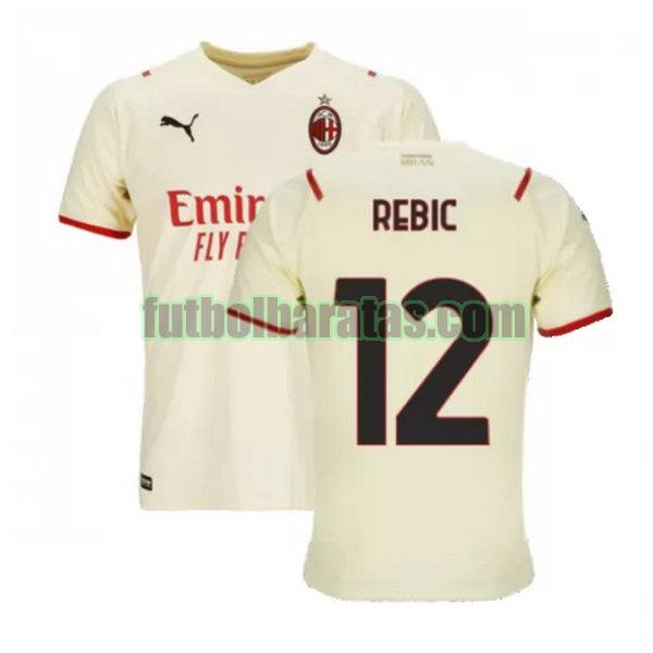 camiseta rebic 12 ac milan 2021 2022 blanco segunda