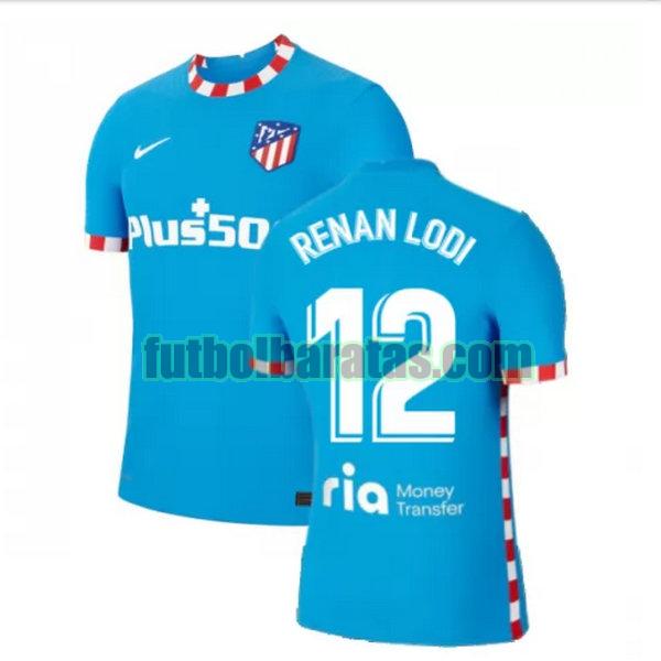 camiseta renan lodi 12 atletico madrid 2021 2022 azul tercera