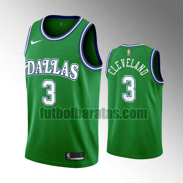 camiseta retro antonius cleveland 3 dallas mavericks verde hombre