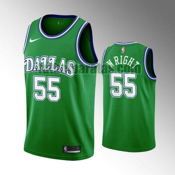 camiseta retro delon wright 55 dallas mavericks verde hombre