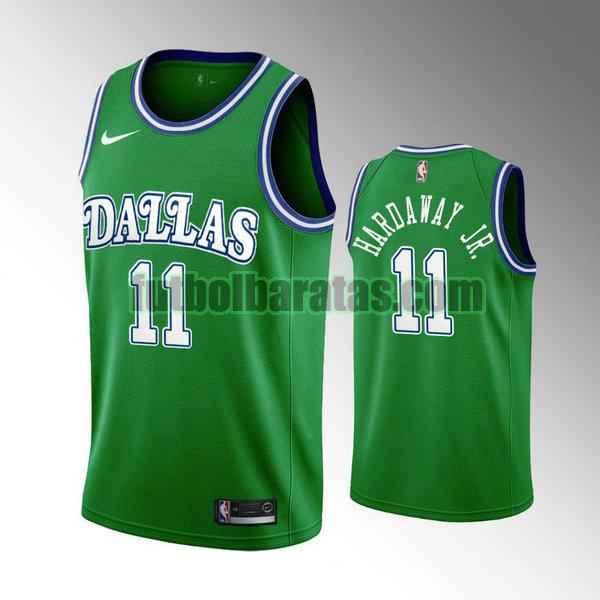 camiseta retro tim hardaway jr. 11 dallas mavericks verde hombre