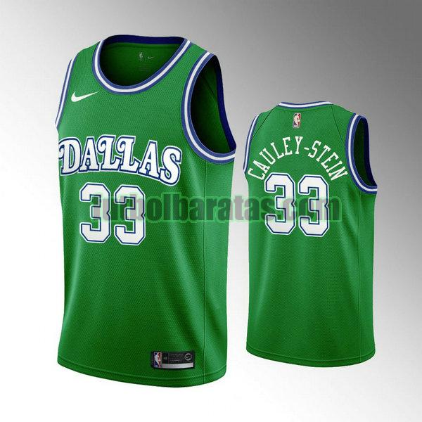 camiseta retro willie cauley-stein 33 dallas mavericks verde hombre