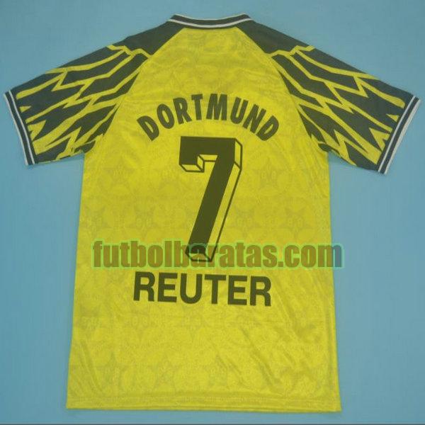 camiseta reuter 7 borussia dortmund 1994-1995 amarillo primera
