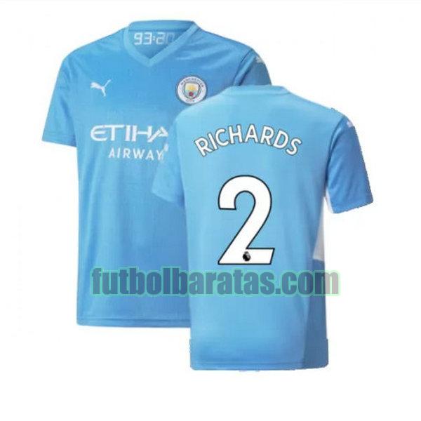 camiseta richards 2 manchester city 2021 2022 azul primera