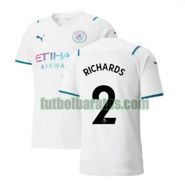 camiseta richards 2 manchester city 2021 2022 blanco segunda