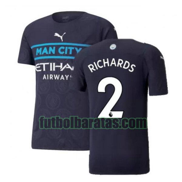 camiseta richards 2 manchester city 2021 2022 negro tercera