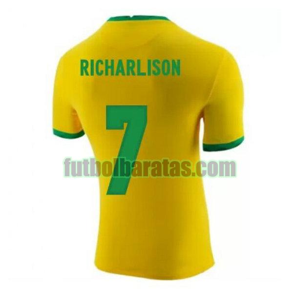 camiseta richarlison 7 brasil 2020-2021 amarillo primera