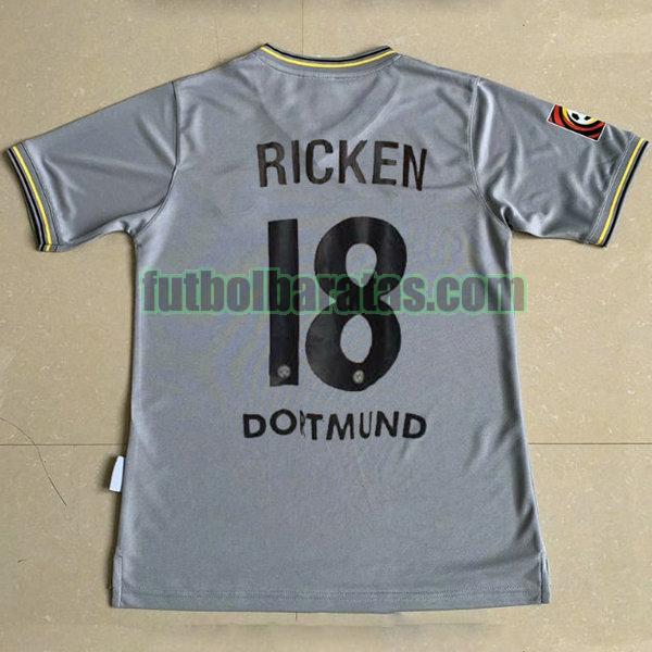 camiseta ricken 18 borussia dortmund 2000-2001 gris segunda