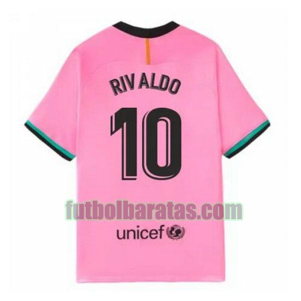 camiseta rivaldo 10 barcelona 2020-2021 rosa tercera