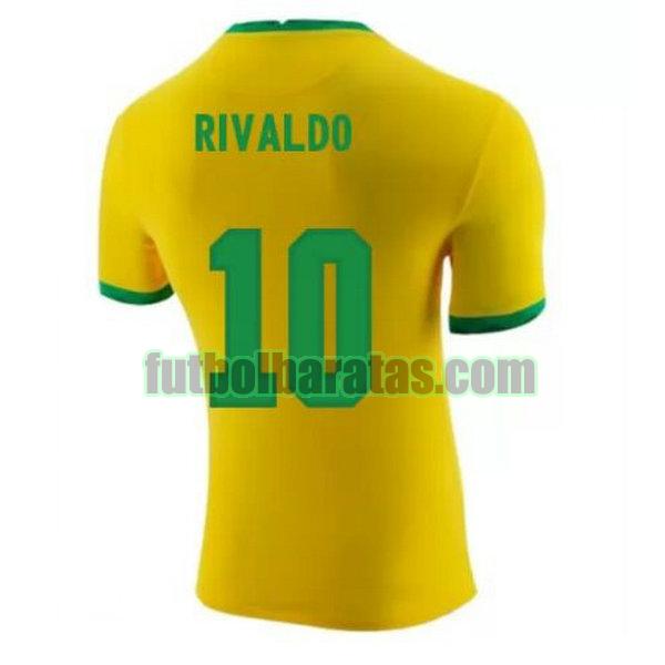 camiseta rivaldo 10 brasil 2020-2021 amarillo primera