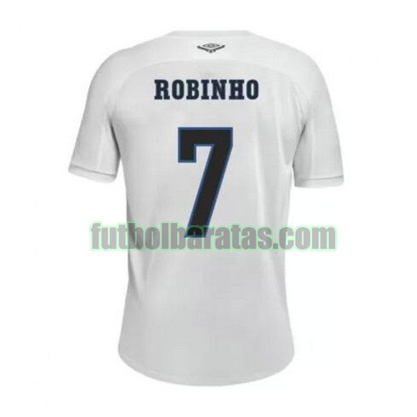 camiseta robinho 7 santos fc 2020-2021 blanco primera