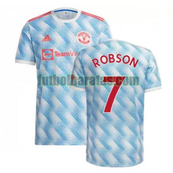 camiseta robson 7 manchester united 2021 2022 azul segunda