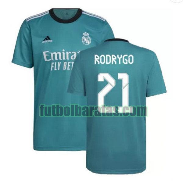 camiseta rodrygo 21 real madrid 2021 2022 verde tercera