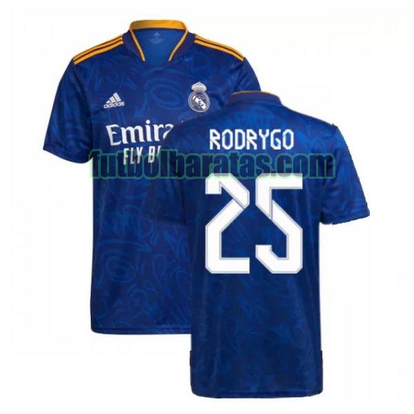 camiseta rodrygo 25 real madrid 2021 2022 azul segunda