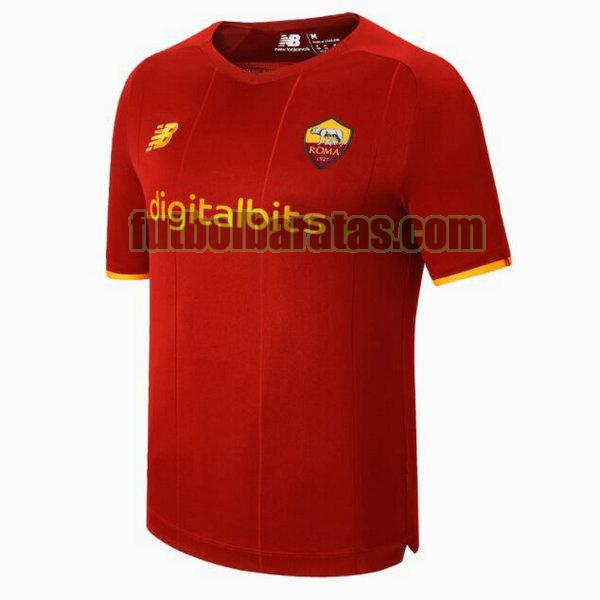 camiseta roma 2021 2022 rojo primera equipacion