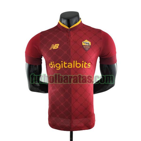 camiseta roma 2022 2023 rojo primera player