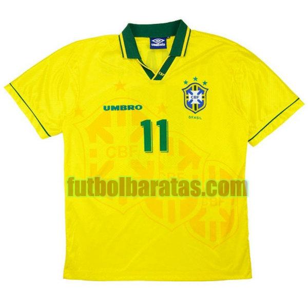 camiseta romario 11 brasil 1994 amarillo primera