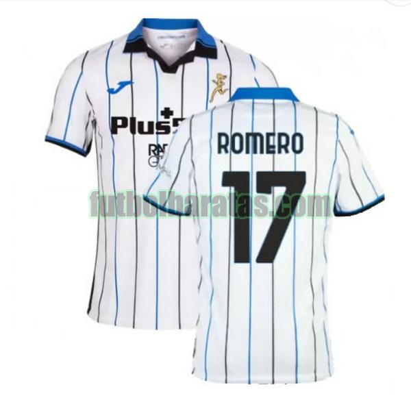 camiseta romero 17 atalanta 2021 2022 blanco segunda