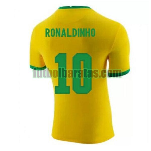camiseta ronaldinho 10 brasil 2020-2021 amarillo primera