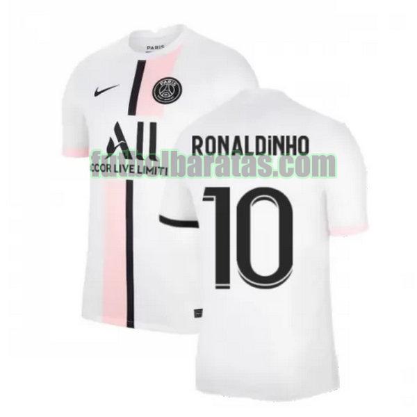 camiseta ronaldinho 10 paris saint germain 2021 2022 blanco segunda