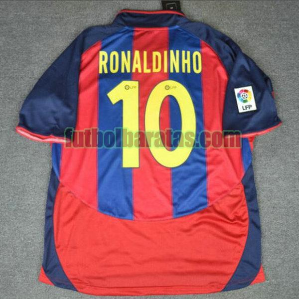 camiseta ronaldinho 9 barcelona 2003-2004 rojo primera