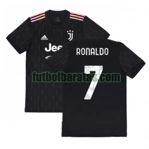 camiseta ronaldo 7 juventus 2021 2022 negro segunda