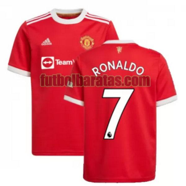 camiseta ronaldo 7 manchester united 2021 2022 rojo primera