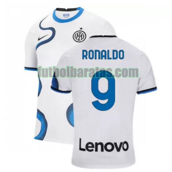 camiseta ronaldo 9 inter milán 2021 2022 blanco segunda