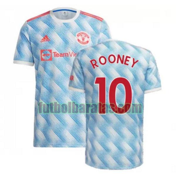 camiseta rooney 10 manchester united 2021 2022 azul segunda