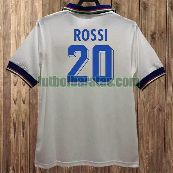 camiseta rossi 20 italia 1982 blanco segunda