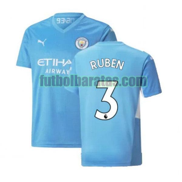 camiseta ruben 3 manchester city 2021 2022 azul primera