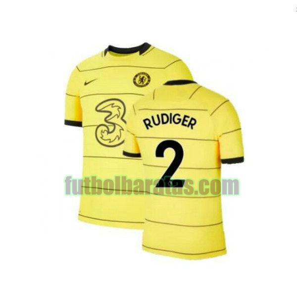 camiseta rudiger 2 chelsea 2021 2022 amarillo tercera