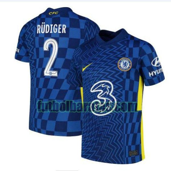 camiseta rudiger 2 chelsea 2021 2022 azul primera