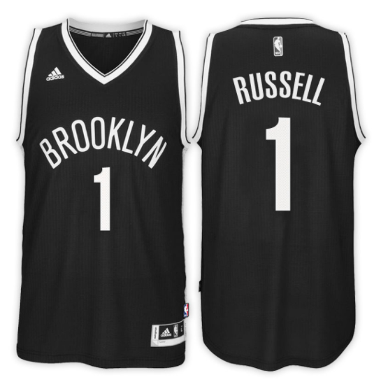 camiseta russell 1 2017-18 brooklyn nets negra