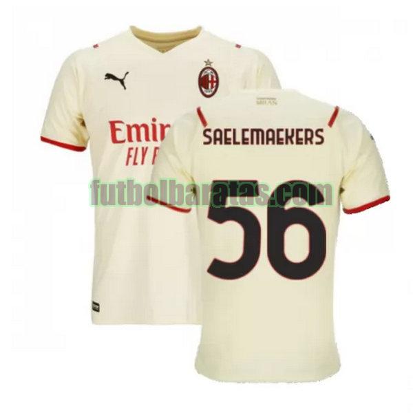 camiseta saelemaekers 56 ac milan 2021 2022 blanco segunda