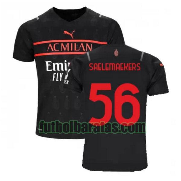 camiseta saelemaekers 56 ac milan 2021 2022 negro tercera