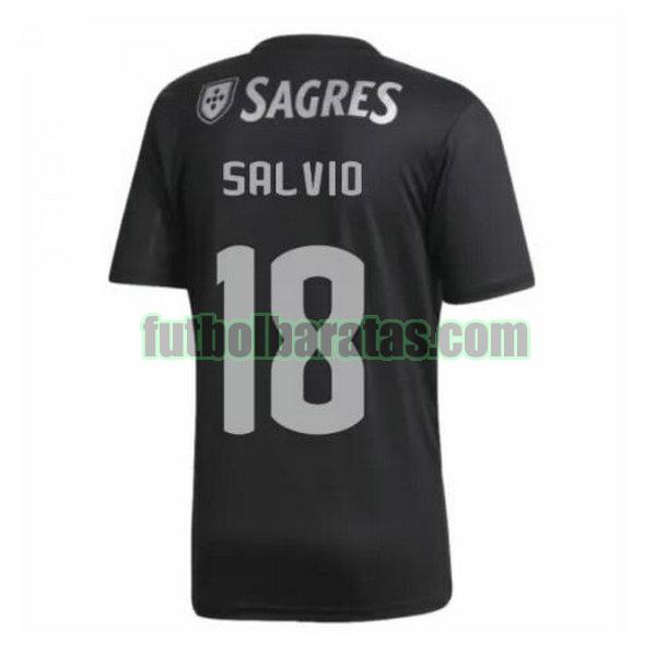 camiseta salvio 18 benfica 2020-2021 negro segunda