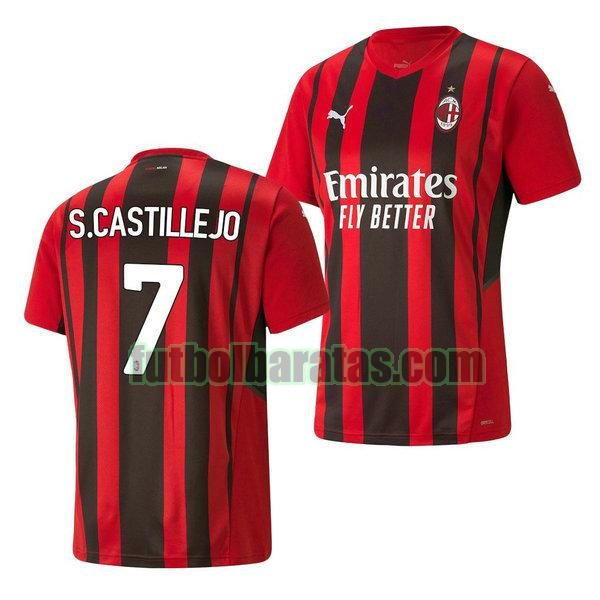 camiseta samu castillejo 7 arsenal 2021 2022 rojo primera