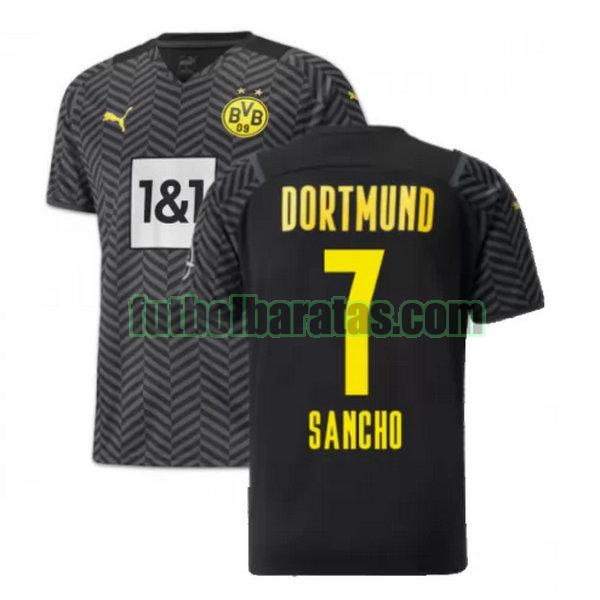 camiseta sancho 7 borussia dortmund 2021 2022 negro segunda