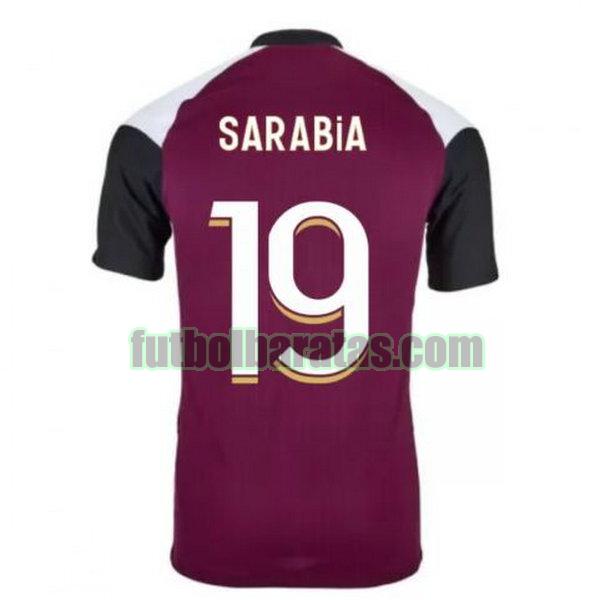 camiseta sarabia 19 paris saint germain 2020-2021 púrpura tercera